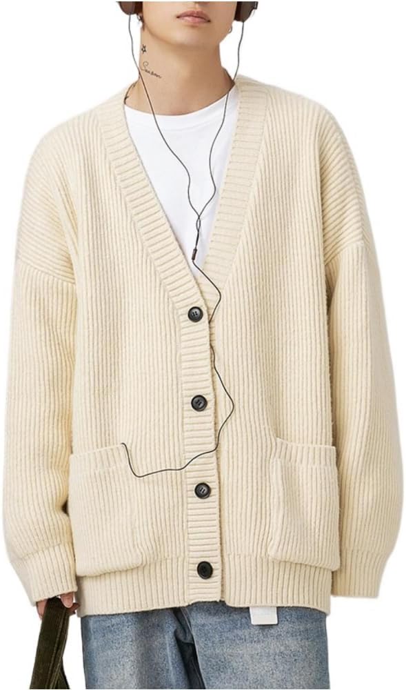 61U3CXul6-L._AC_SL1000_.jpg Men's Japanese Streetwear Cable Cardigan - Image 1
