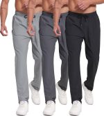 3-Pack Men's Cooling Stretch Sweatpants Zip Pockets