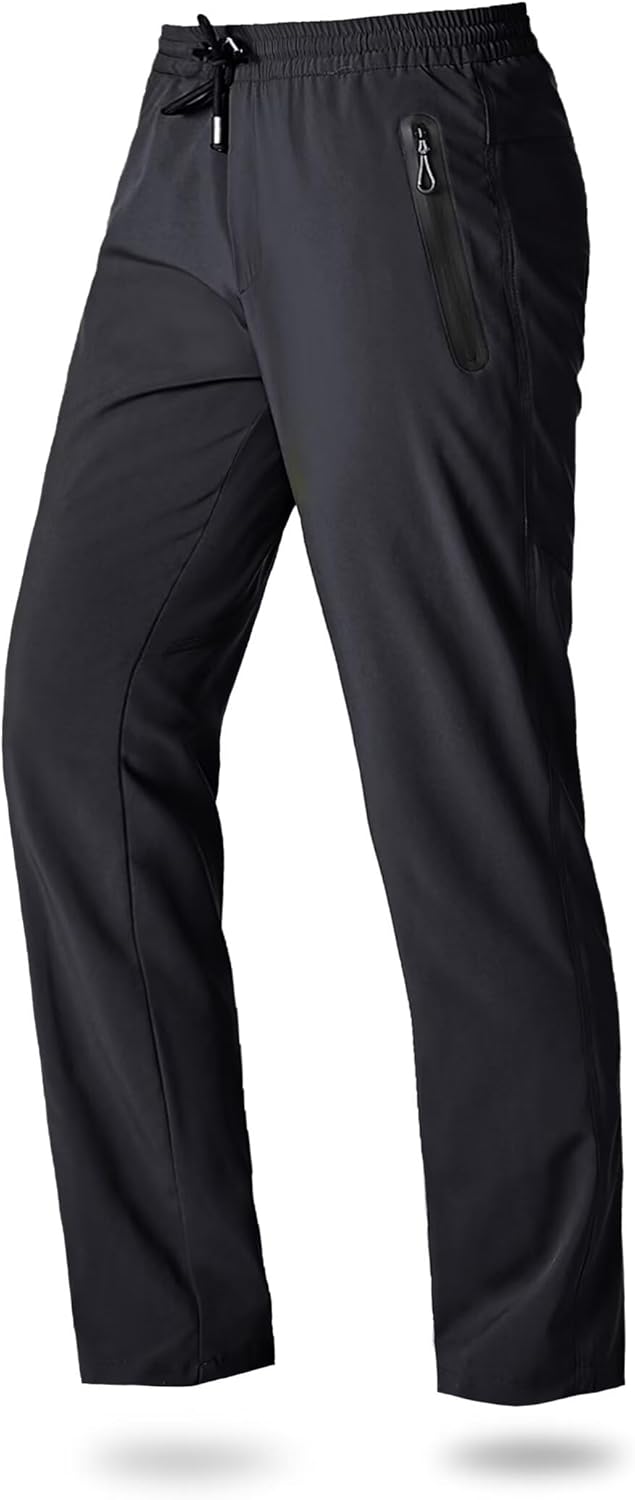 61aRxO0gwrL._AC_SL1500_.jpg Men's Elastic Waist Quick Dry Jogger Sweatpants - Image 1
