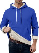 Men's Thick Fleece Sherpa Pullover Pocket