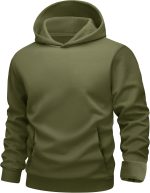 Men's Plain Fleece Athletic Hoodie Kangaroo Pocket