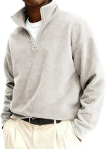 Men's Mock Neck Sherpa Quarter Zip