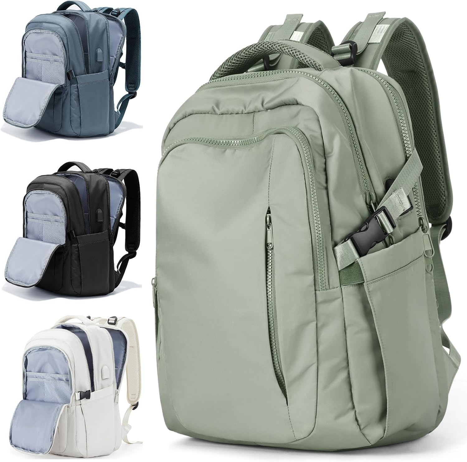 71XbTpx1kHL._AC_SL1500_.jpg Anti-Theft Waterproof Laptop Backpack Black - Image 1