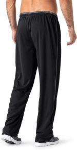 Men's Loose Mesh Bottom Sweatpants Zip Pockets - Image 2