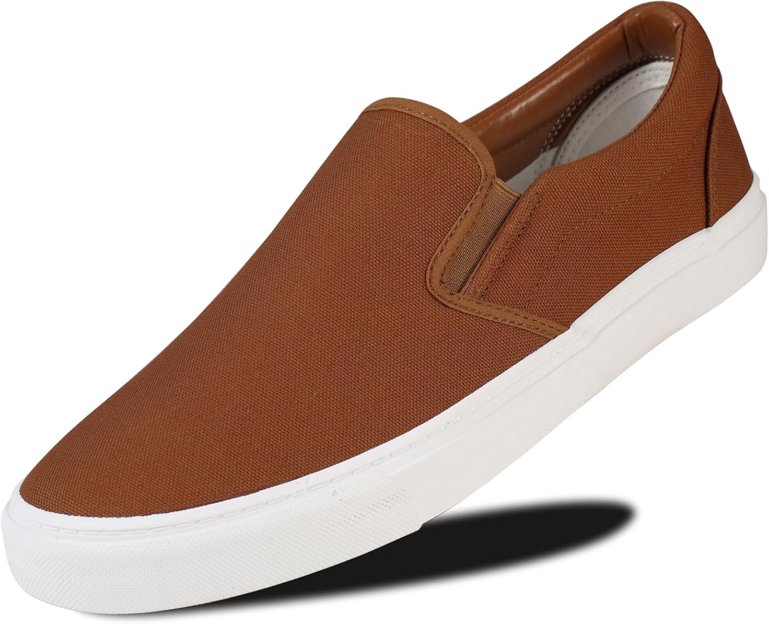71rq9vcEfLL._AC_SL1500_.jpg Men's Black & White Low Top Canvas Sneakers - Image 1