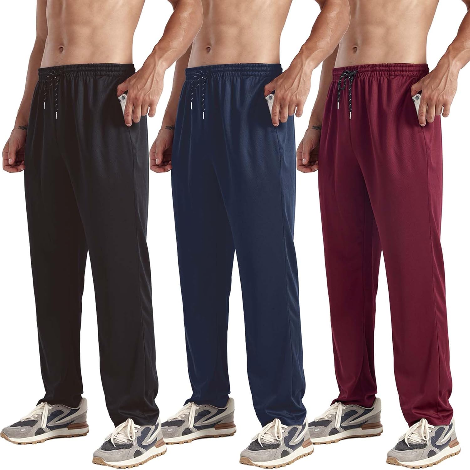 71yigLnvdrL._AC_SL1500_.jpg Men's Mesh Jogger 3-Pack Breathable Pockets S-3XL - Image 1