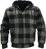 Men's Plaid Flannel Sherpa Zip Hoodie - Image 2