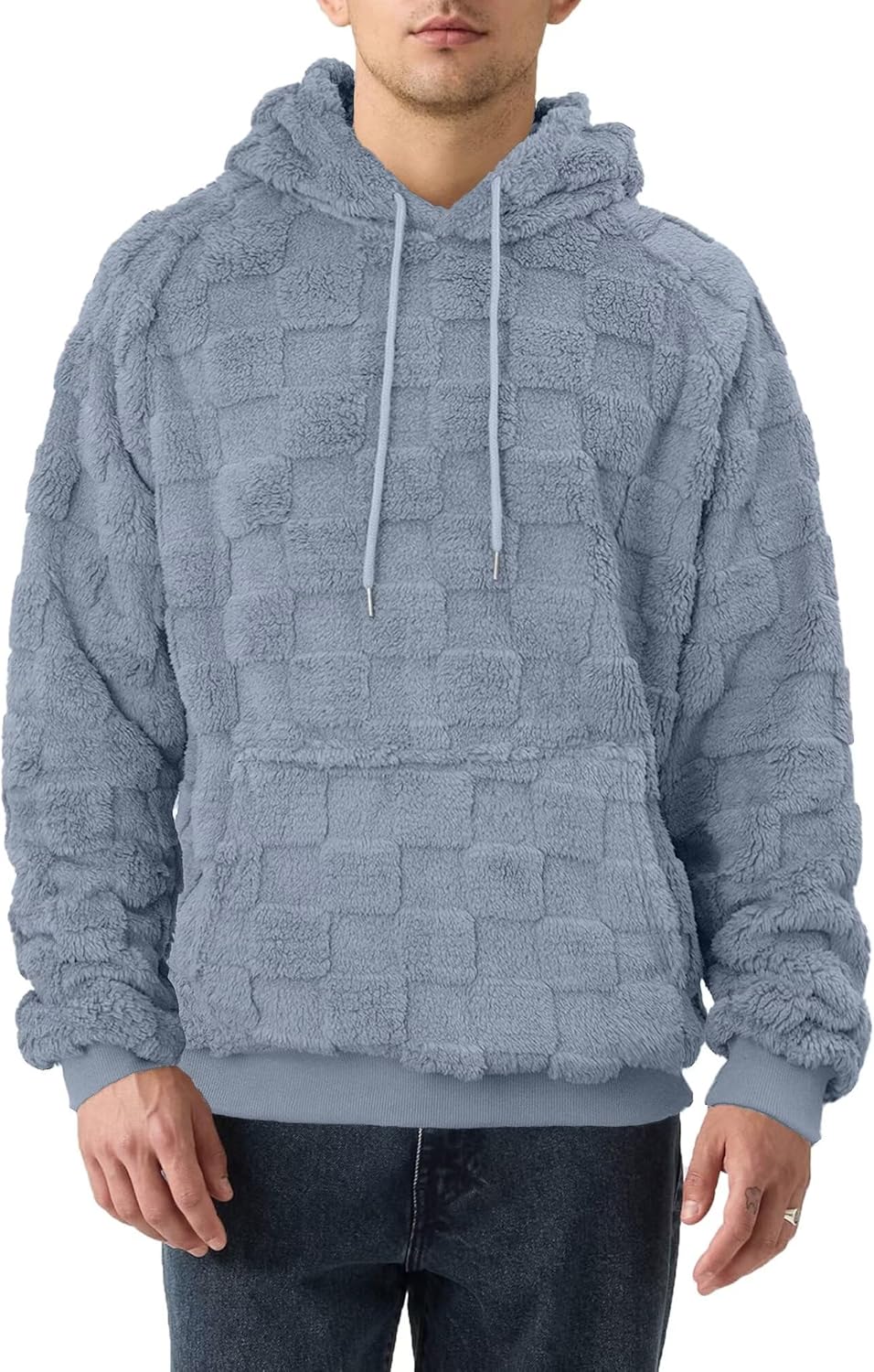 813ZYHjfb1L._AC_SL1500_.jpg Men's Oversized Big & Tall Sherpa Pullover - Image 1