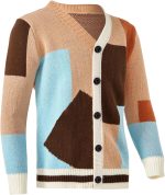 Men's Casual Cable Knit V-Neck Cardigan - Image 2