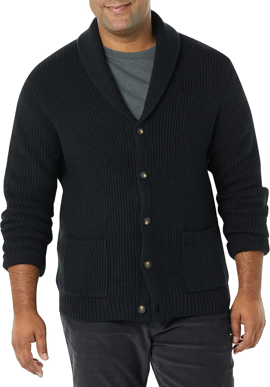 81PG8GU9IRL._AC_SL1500_.jpg Men's Soft Touch Shawl Collar Cardigan - Image 1